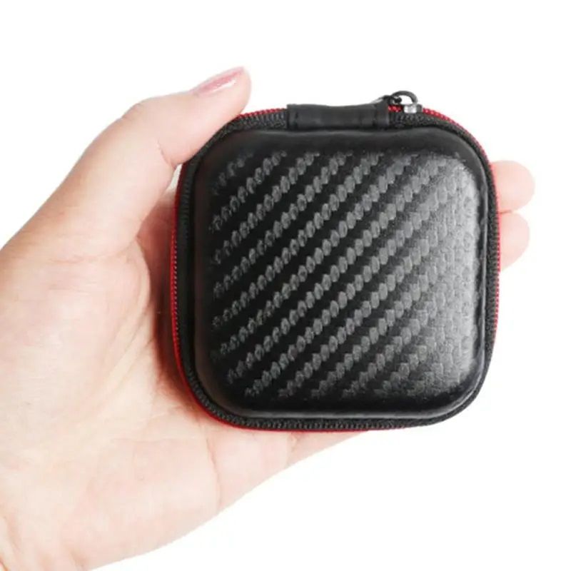 Zippered Case for Wired and Wireless Earphones, Chargers, Cables & Accessories (7x7x3 cm) - Image 1