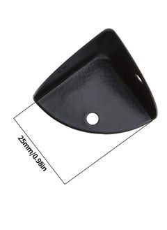 KASTWAVE 12pcs Black Corner Brace Decorative Protectors Wrap Angle Edge Guard Cover Brackets 25mm for  Metal Shelf Edge Protector Box Corner Protectors Decorative Angle Corner Guards  - Image 2
