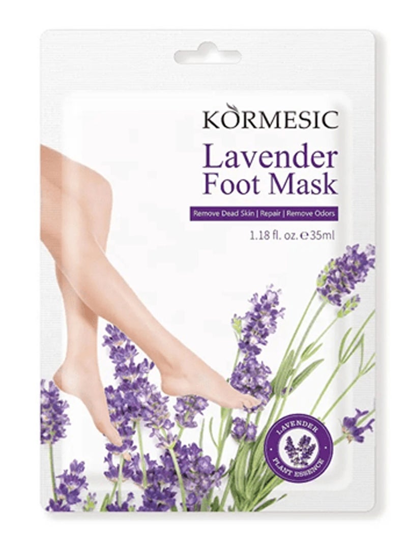 Kormesic الجوارب السحرية  بالافندر لتقشير القدمين وازاله الجلد الميت 35 مل  - Image 1