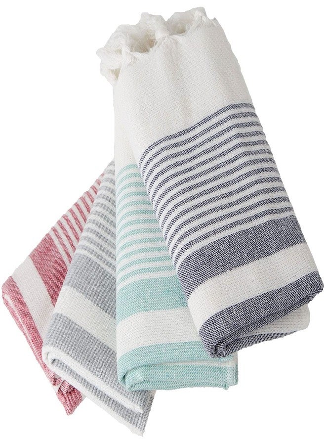 Clotho 4 Pack Turkish Hand Towels for Bathroom and Kitchen - 100% Cotton 20x40 inch - Decorative Towel Set of 4 - Quick Dry, Large and Lightweight - Image 1