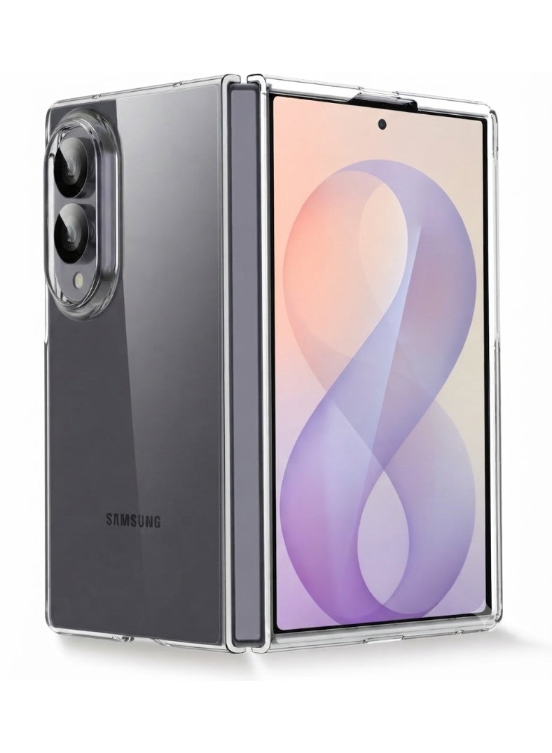 TEMPO Transparent Case Compatible with Samsung Galaxy Z Fold 8 Cellphone, Hard PC Clear Cover, Ultra-Thin, Shockproof Anti-Yellowing and Military Shockproof - Image 1