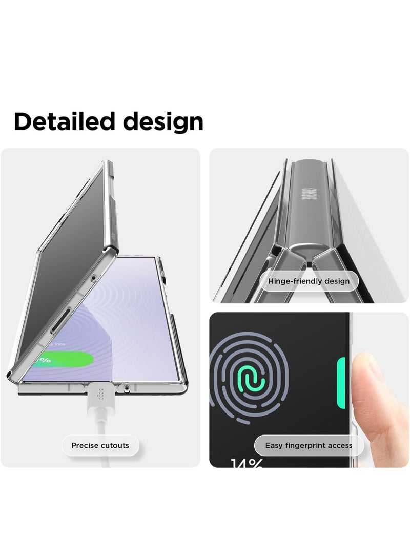 TEMPO Transparent Case Compatible with Samsung Galaxy Z Fold 8 Cellphone, Hard PC Clear Cover, Ultra-Thin, Shockproof Anti-Yellowing and Military Shockproof - Image 5