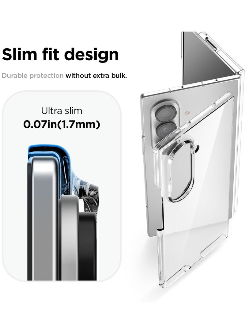 TEMPO Transparent Case Compatible with Samsung Galaxy Z Fold 8 Cellphone, Hard PC Clear Cover, Ultra-Thin, Shockproof Anti-Yellowing and Military Shockproof - Image 2