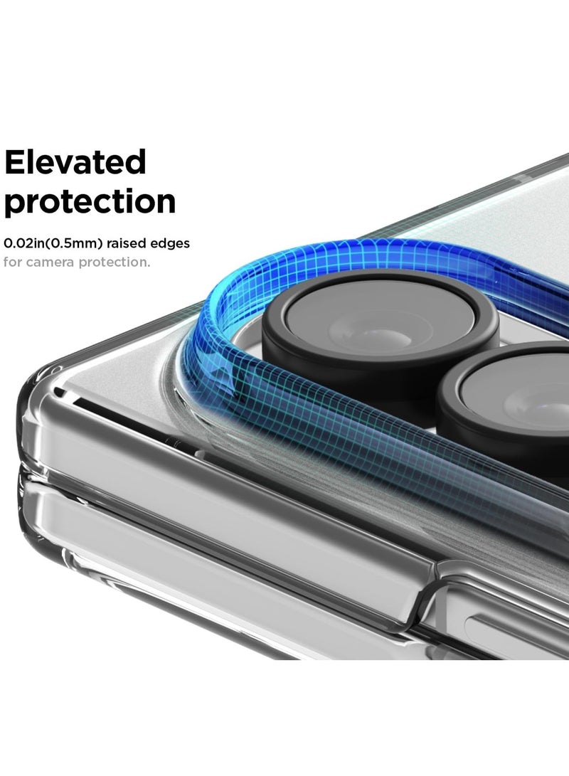 TEMPO Transparent Case Compatible with Samsung Galaxy Z Fold 8 Cellphone, Hard PC Clear Cover, Ultra-Thin, Shockproof Anti-Yellowing and Military Shockproof - Image 3