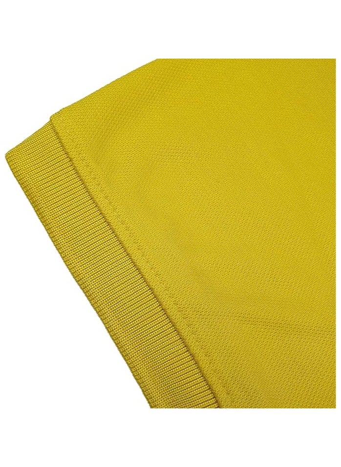 COOL TEX Cooltex Unisex Cotton polyester Plain Yellow Polo T-Shirts Cool Dry-Fit Material Short Sleeves Soft and Comfortable  - Image 4