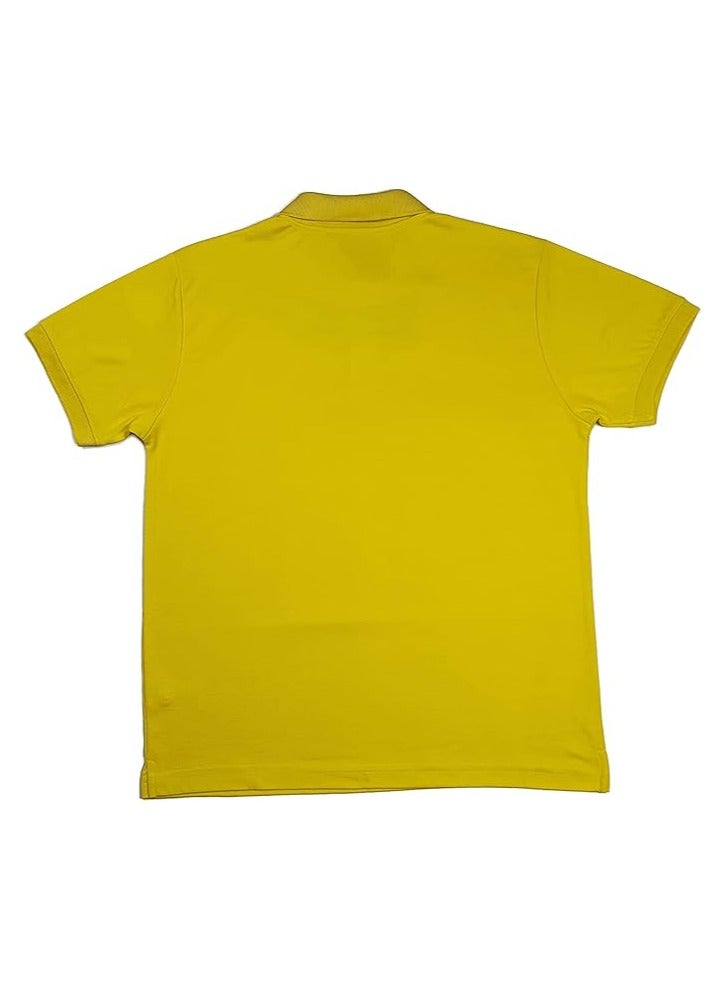 COOL TEX Cooltex Unisex Cotton polyester Plain Yellow Polo T-Shirts Cool Dry-Fit Material Short Sleeves Soft and Comfortable - Image 3