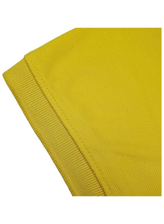 COOL TEX Cooltex Unisex Cotton polyester Plain Yellow Polo T-Shirts Cool Dry-Fit Material Short Sleeves Soft and Comfortable - Image 5