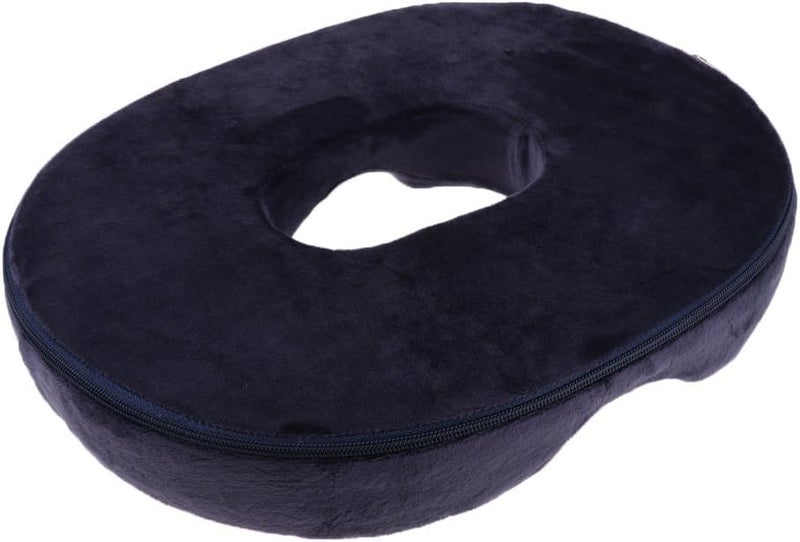klarako Donut Seat Cushion Pillow Memory Foam Car Office Chair Pad for Orthopedic Tailbone  Navy - Image 5