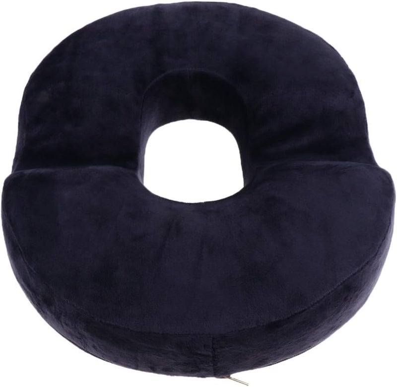 klarako Donut Seat Cushion Pillow Memory Foam Car Office Chair Pad for Orthopedic Tailbone  Navy - Image 2