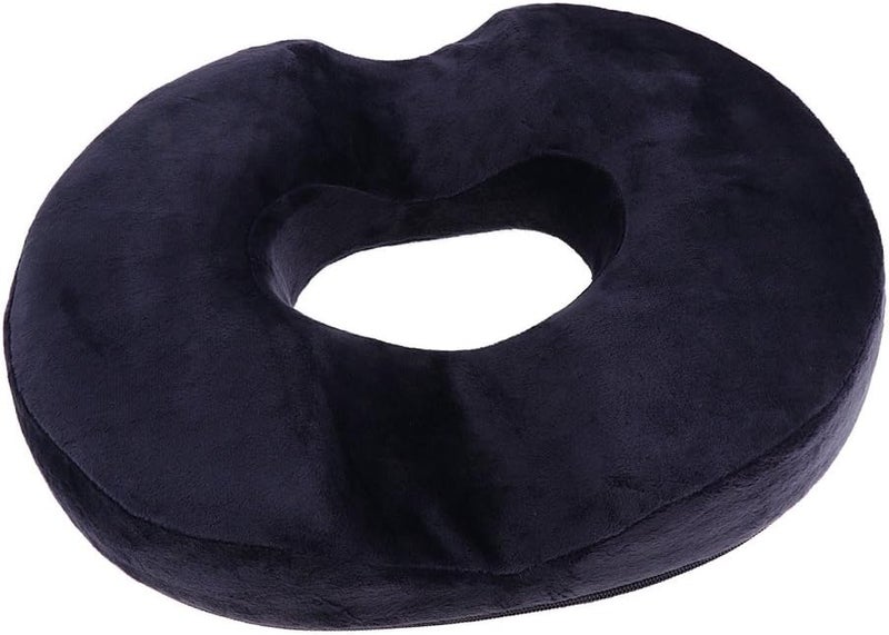 klarako Donut Seat Cushion Pillow Memory Foam Car Office Chair Pad for Orthopedic Tailbone  Navy - Image 1