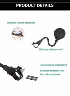 GROIC 2 Pack Bicycle Rearview Mirror 360° Adjustable Bending Handlebar Bike Mirror Wide Angle Rear View Mirrors Rotatable Acrylic Convex Mirror for Ride Safely Electric Bicycle Moped Cycling  - Image 4