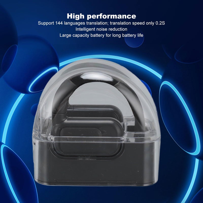 Real Time Translation Earbuds Bluetooth 5 3 144 Languages Black Rechargeable Translator Device For Travel Learning - Image 3
