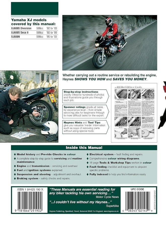 Yamaha XJ600S (Diversion, Seca II) & XJ600N Fours (92-03)  - Image 3