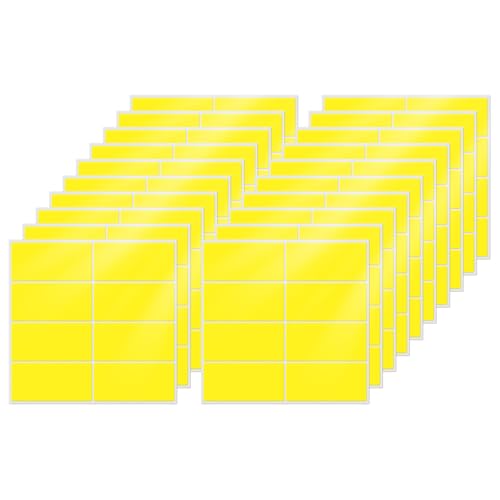 FINDAT Color Coding Stickers Rectangle 157075 Inch Vinyl Yellow Sticker Removable Waterproof Writable File Folder Moving Labels for Boxes Home Office Marking 160 PCS - Image 1