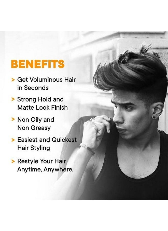 MEN DESERVE - Hair Styling Powder Wax (10G) ; For Hair Volume Strong Hold And Matte Hair Look ; Invisible Finish Hair Powder For Men ; Sulphates And Paraben Free ; Hair Volume Powder For Men - Image 1