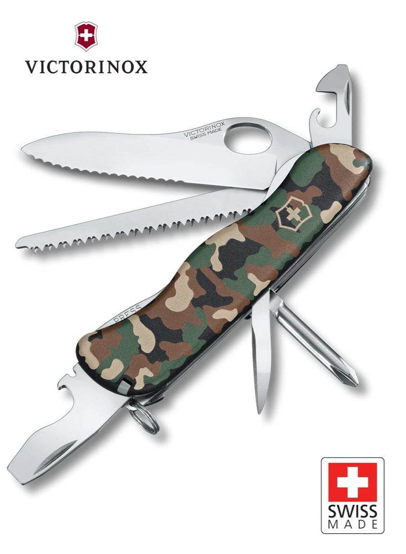 Victorinox Swiss Army Trailfinder in Camouflage - 0.8463.MW94 | 12-Function Multi-Tool with Camouflage Design | Durable Stainless Steel Blade | Compact and Lightweight for Outdoor Adventures - Image 1