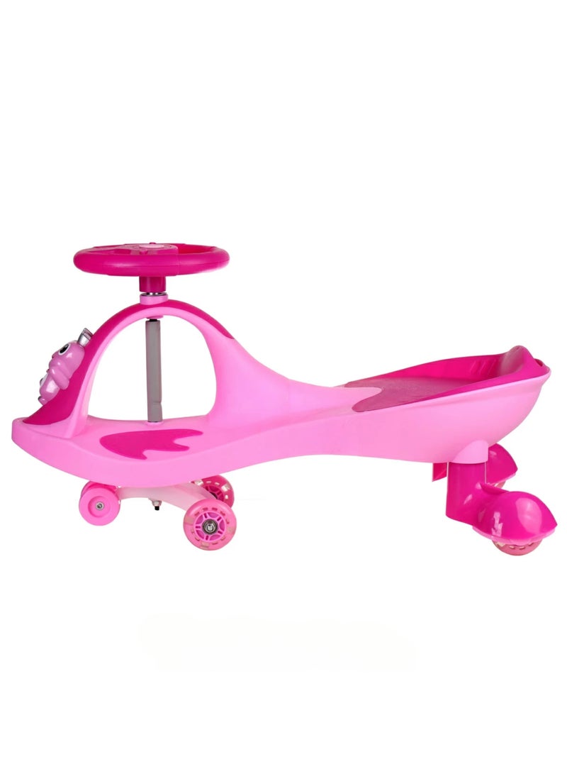 Loquat Amazing Swing Car with 360 Degree Swivel Handle and Light-Up PU Wheels for Kids Twist, Rotate and Go - Multi Color Product - Image 4