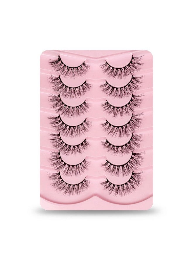 bObi False Eyelash, Eye Makeup Lash 8D Curl Long Natural Fluffy Wispy Volume Eyelashes | 10Mm Soft, Comfortable, Non-Irritating, Lightweight, Synthetic Hair, Reusable Fake Lashes For Women - 7 Pairs - Image 2