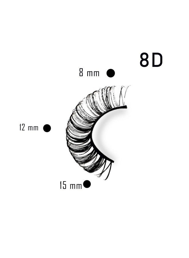 bObi False Eyelash, Eye Makeup Lash 8D Curl Long Natural Fluffy Wispy Volume Eyelashes | 10Mm Soft, Comfortable, Non-Irritating, Lightweight, Synthetic Hair, Reusable Fake Lashes For Women - 7 Pairs - Image 3