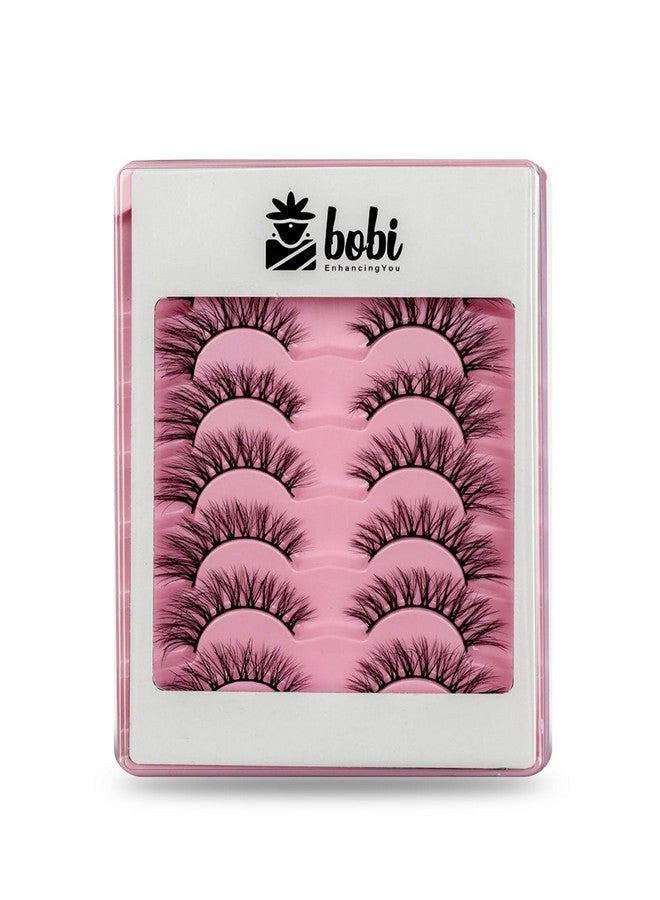 bObi False Eyelash, Eye Makeup Lash 8D Curl Long Natural Fluffy Wispy Volume Eyelashes | 10Mm Soft, Comfortable, Non-Irritating, Lightweight, Synthetic Hair, Reusable Fake Lashes For Women - 7 Pairs - Image 1