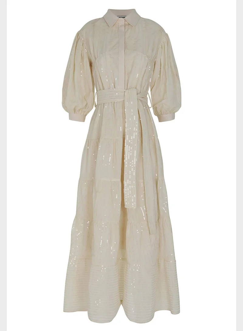 Nocturne Tie Detail Tiered Dress