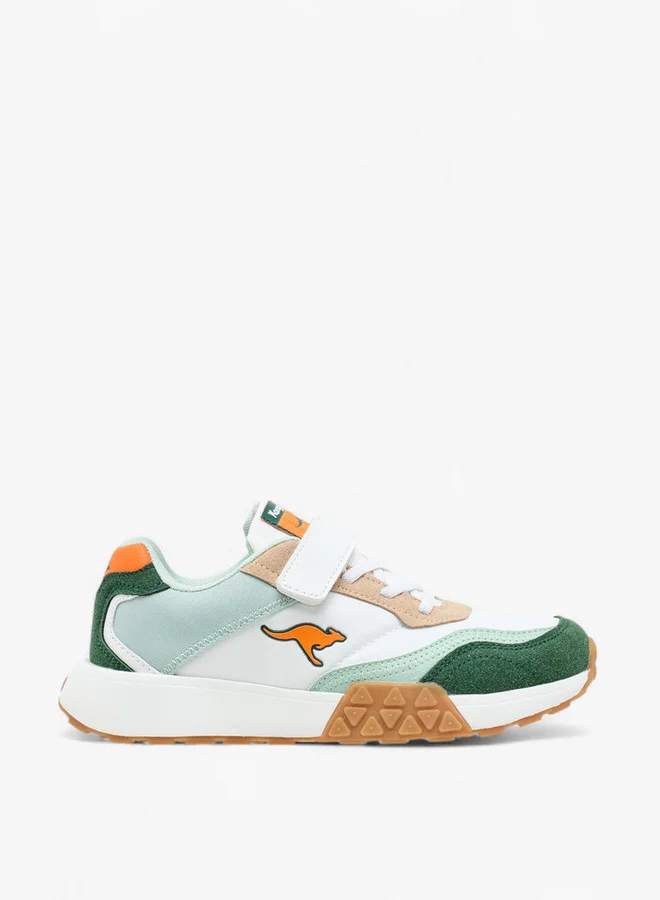 kangaROOS Boys' Colourblock Sports Shoes with Hook and Loop Closure