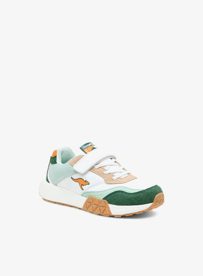 kangaROOS Boys' Colourblock Sports Shoes with Hook and Loop Closure