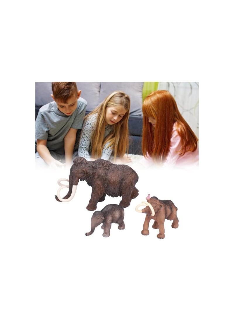 Generic - Mammoth Model, Plastic Simulation Home Decoration Woolly Mammoth Toy for 5-10 Years Old Kids - Image 1