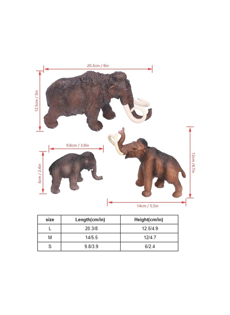 Generic - Mammoth Model, Plastic Simulation Home Decoration Woolly Mammoth Toy for 5-10 Years Old Kids - Image 1