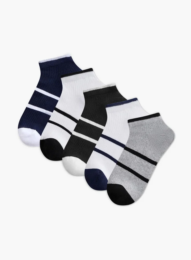 Striped Ankle Length Socks - Set of 5