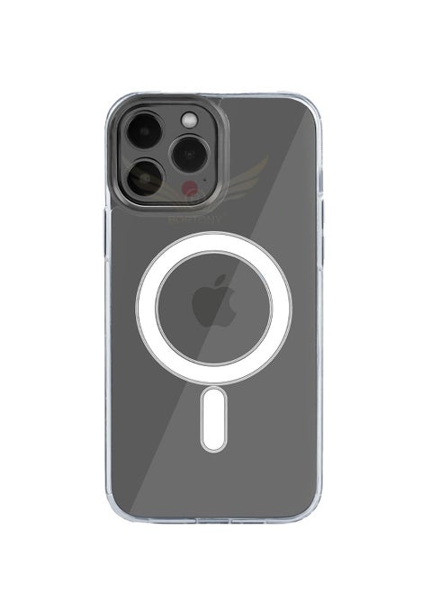 Magnetic Clear Case for iPhone 13 Pro Max Case 6.7 Compatible with MagSafe Charger and Battery Military-Drop Protection Shock-Absorbing Corners Protective Case Bumper Cover