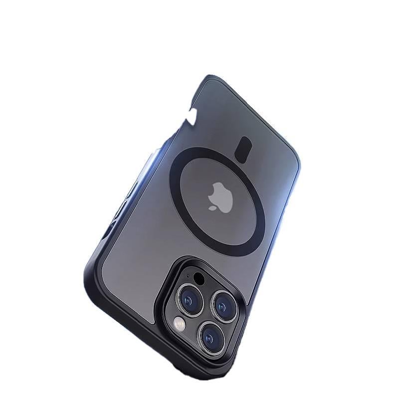 غطاء MagSafe بTPU+PC لـ iPhone 16 / 16 Plus / 16 Pro / 16 Pro Max مع حماية من السقوط ومقاوم لبصمات الأصابع مع مقاوم للصدمات مع مغناطيس قوي مع ملمس غير لامع باللون بنفسجي مغناطيسي. - Image 3