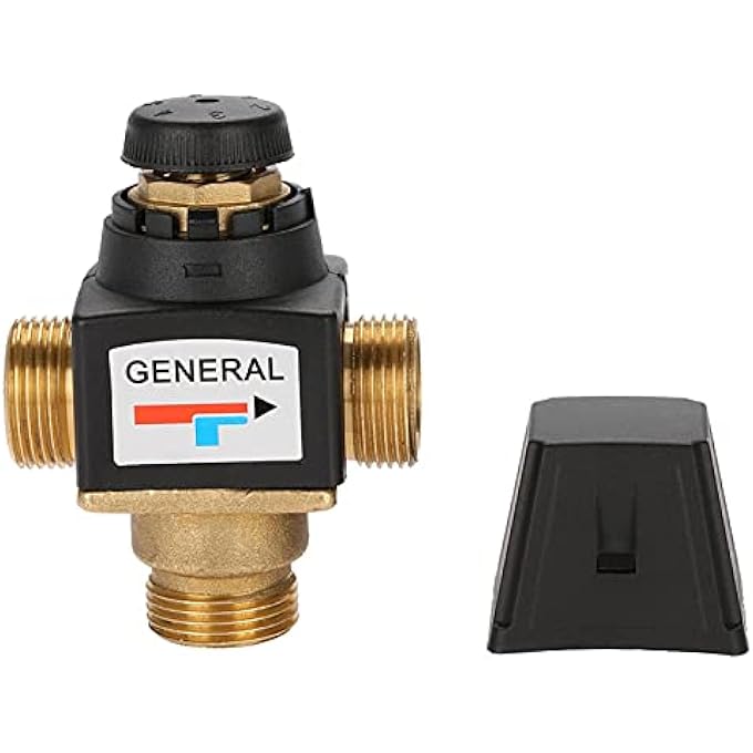 GTK BRASS, PLASTIC 3-WAY DN20 MALE THREAD BRASS THERMOSTATIC MIXING VALVE FOR SOLAR WATER HEATERS FOR WATER DEVICES FOR UNDERFLOOR HEATING - Image 1