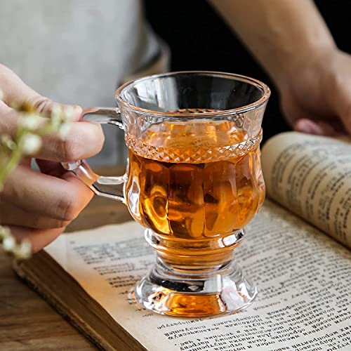 SYANKA Italian Premium Glass Coffee Mug Tea Cups Set of 6-150 ML, Transparent, Glass Cups Set for Tea, Coffee, Green Tea, Herbal Tea, Lemon Tea, Milk Cup - Image 2
