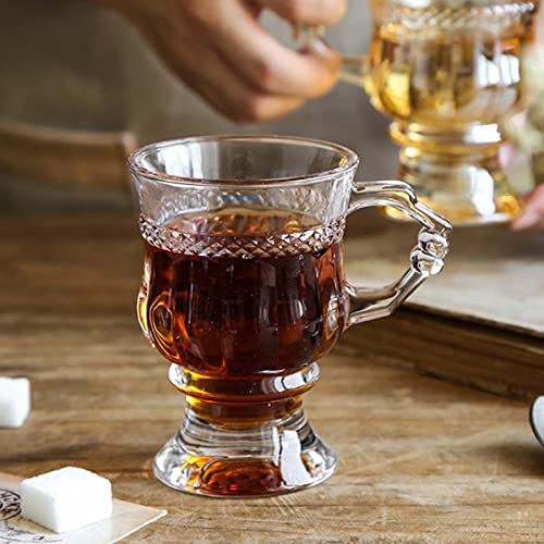 SYANKA Italian Premium Glass Coffee Mug Tea Cups Set of 6-150 ML, Transparent, Glass Cups Set for Tea, Coffee, Green Tea, Herbal Tea, Lemon Tea, Milk Cup - Image 3