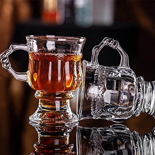 SYANKA Italian Premium Glass Coffee Mug Tea Cups Set of 6-150 ML, Transparent, Glass Cups Set for Tea, Coffee, Green Tea, Herbal Tea, Lemon Tea, Milk Cup - Image 4