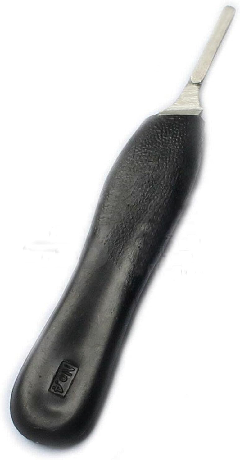 Scalpel Handle #4, Black Plastic Grip - Fitting Blades #20 Thru 24