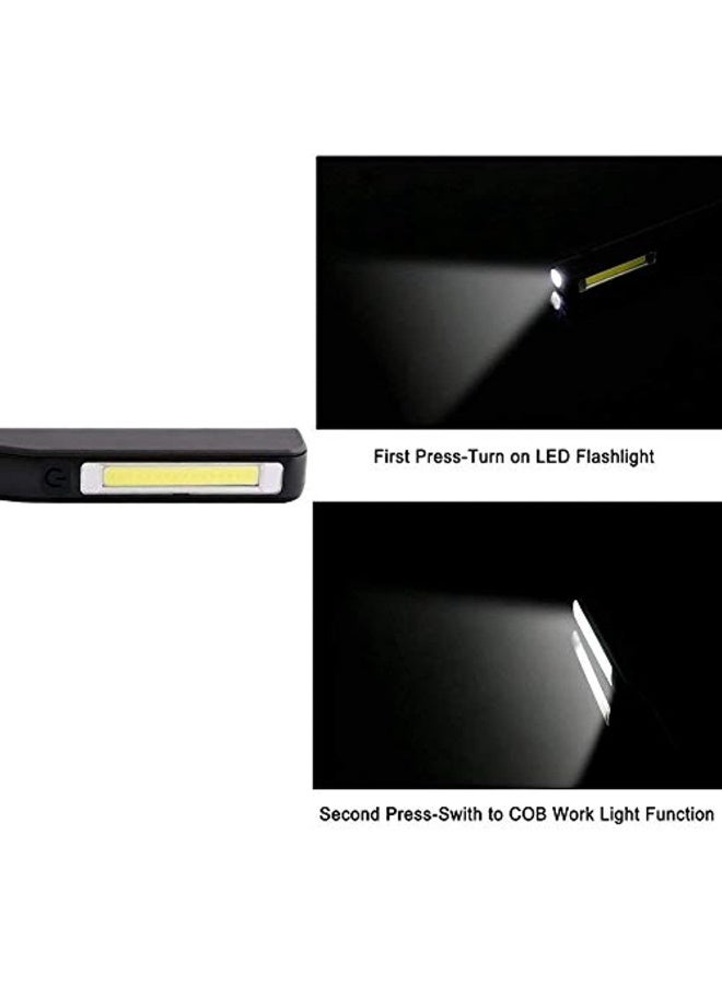 Generic Workshop Lamp Led Work Light Cob Work Light Led Hand Lamp Rechargeable Super Bright Led Inspection Lights With Magnet Clip And Usb Charging Cable Black And Red (2 Pieces) - Image 5