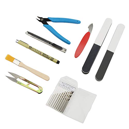 BXQINLENX Professional 38 PCS Model Tools Kit Modeler Basic Tools Craft Set Hobby Building Tools Kit for Gundam Car Model Building Repairing and FixingP - Image 5