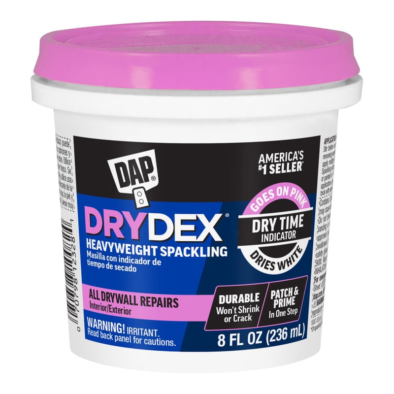 DAP DryDex Spackling Wall Repair Patch Kit, with Pink/White Dry Time Indicator, 8 Oz (7079812345) - Image 2