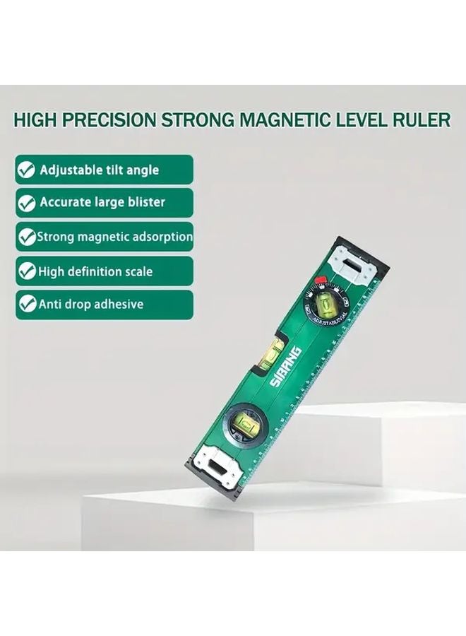 1PC 600MM Magnetic Aluminum Alloy Level Ruler 3 Layer Bubble Tool For Construction - Image 2