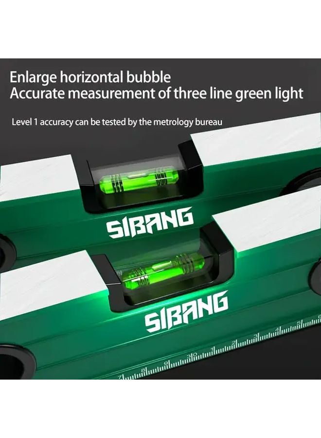 1PC 600MM Magnetic Aluminum Alloy Level Ruler 3 Layer Bubble Tool For Construction - Image 3