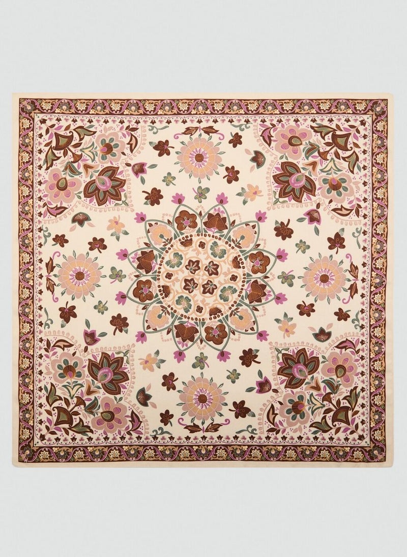 MANGO Abstract Floral Print Scarf  - Image 1