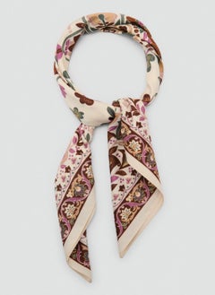MANGO Abstract Floral Print Scarf  - Image 2