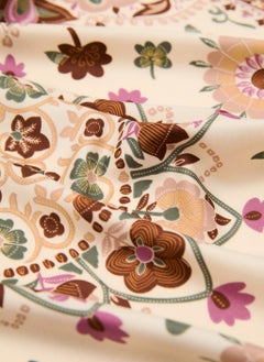 MANGO Abstract Floral Print Scarf  - Image 3