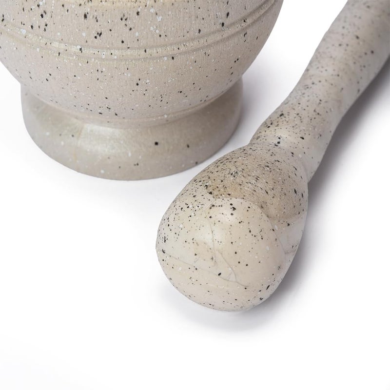 Mortar and Pestle Set, Granite-Like ABS Plastic, for Grinding and Mixing Spices and Herbs, Mortar 10 cm x 10 cm, Pestle 17 cm - Image 2