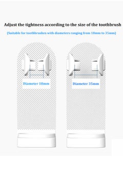 Ssovi 3-piece Bathroom storage, non perforated wall mounted adult and children's household toothbrush holder, storage bracket, electric toothbrush holder（white pink blue）  - Image 5