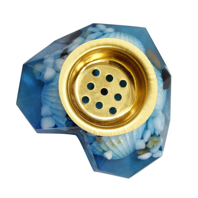 Blue Mediterranean Style Resin Incense Burner Aromatherapy Furnace Home Office Decor - Image 2
