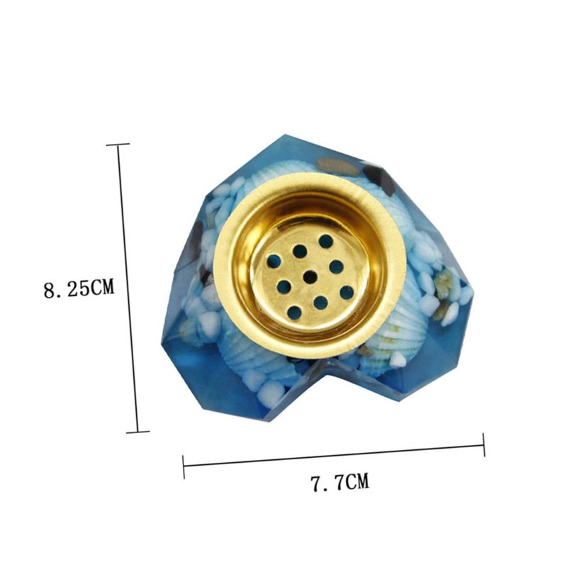 Blue Mediterranean Style Resin Incense Burner Aromatherapy Furnace Home Office Decor - Image 3