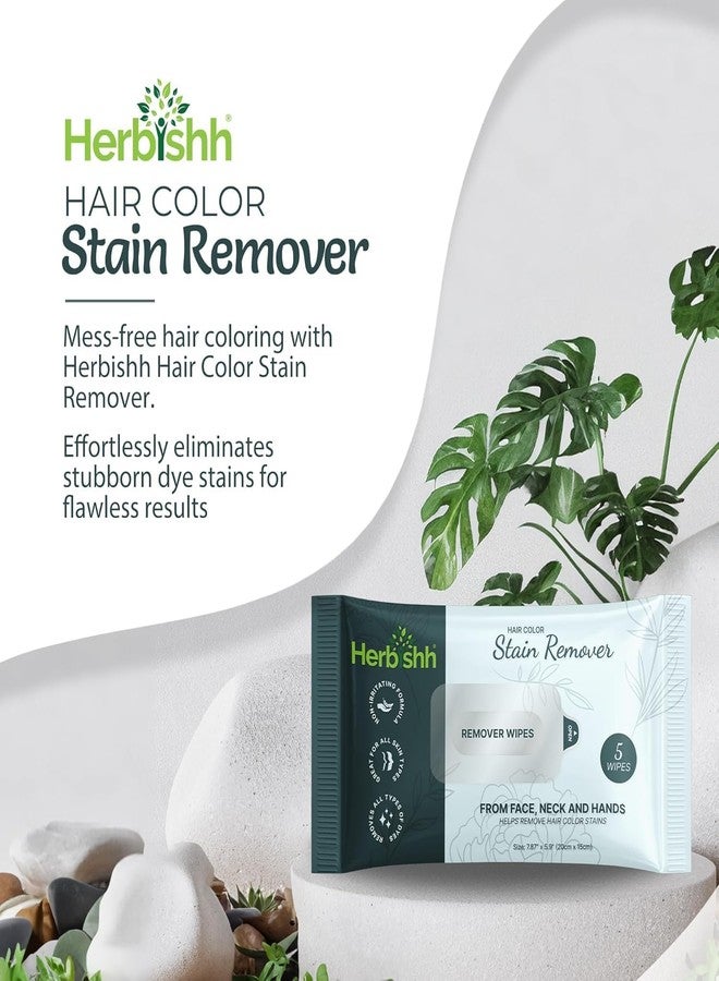 Herbishh Hair Dye Kit - Dark Brown Colour Shampoo for Grey Hair 500 ml with Hair Color Stain Remover Wipes | Gentle Formula for Dye Cleanup | Safe and Skin-Friendly - Image 4